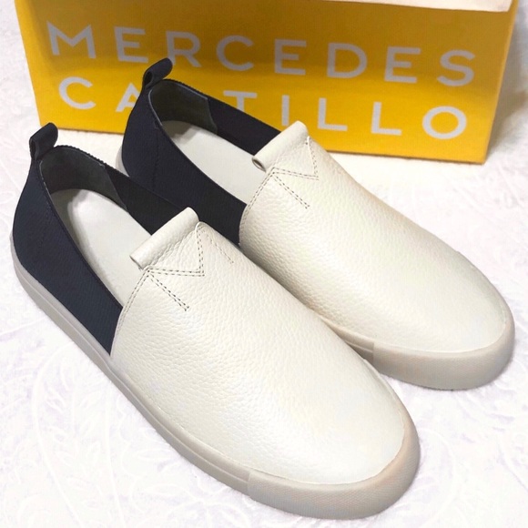 Mercedes Castillo Ivory Navy Arden Slip-On Sneaker - Picture 3 of 7